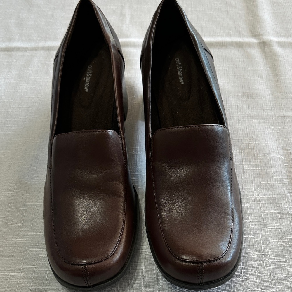 Croft & Barrow Dark Brown Leather Heels